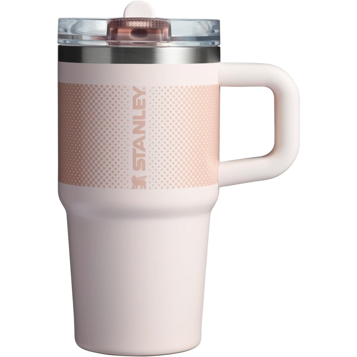 STANLEY Quencher ProTour Flip Straw Tumbler mit auslaufsicherem Deckel 1,2 Liter | Integrierter Strohhalm und Griff | Passt in Becherhalter für Reisen | Isolierter Edelstahlbecher | BPA-frei | Rosenquarz
