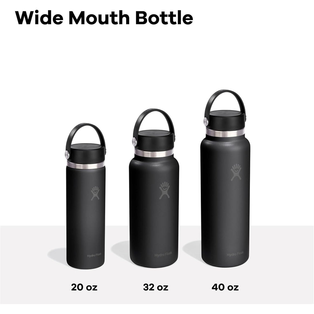 Hydro Flask Wasserflasche – isolierter Edelstahl – Weithals-Flex-Deckel, auslaufsicher, tropffrei und wiederbefüllbar, 590 ml Harbor Blue