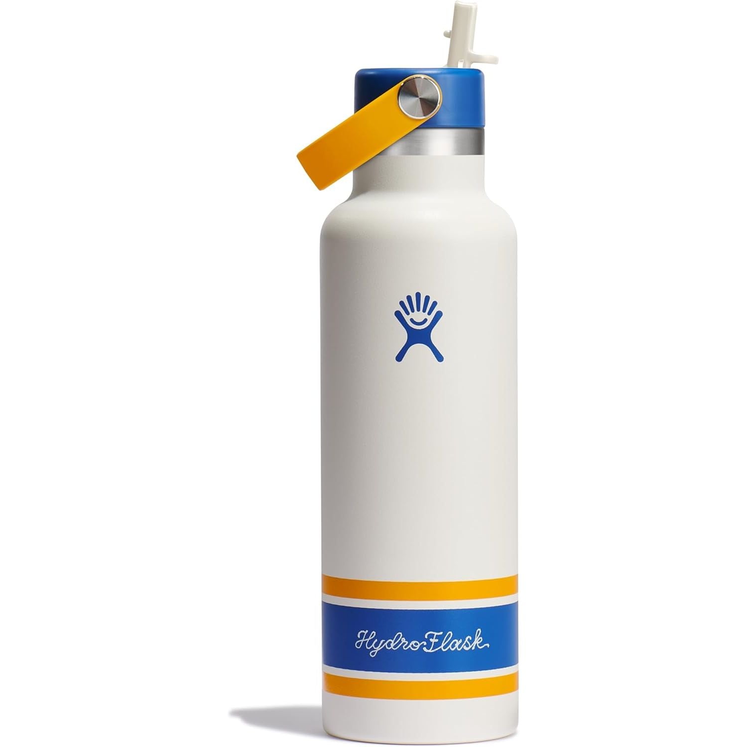 Hydro Flask Wasserflasche – isolierter Edelstahl – Strohhalmverschluss, auslaufsicher, tropfsicher in 24 Oz Capri Blue