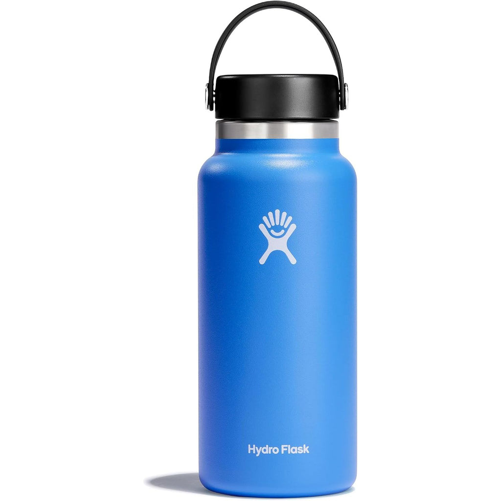 Hydro Flask Wasserflasche – isolierter Edelstahl – Weithals-Flex-Deckel, auslaufsicher, tropffrei und wiederbefüllbar, 590 ml Harbor Blue