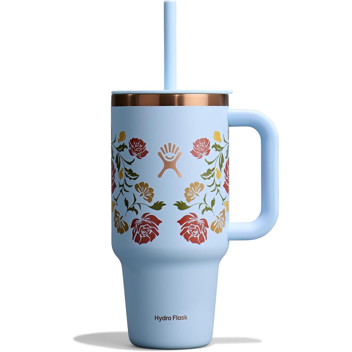 Hydro Flask Travel Tumbler mit Griff, Deckel und Trinkhalm – Isolierter Edelstahl, 40 Oz Trillium