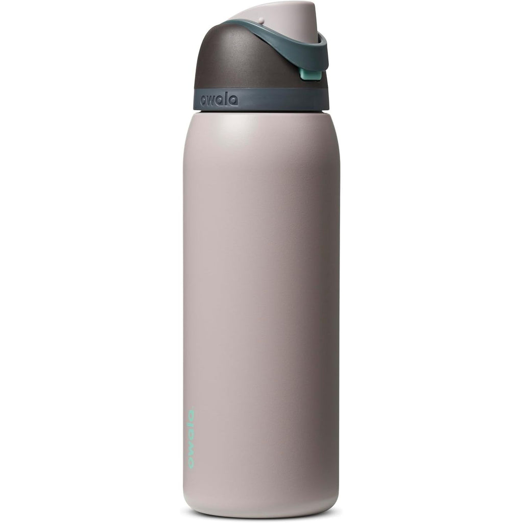 Owala FreeSip Isolierte Edelstahl-Wasserflasche mit Strohhalm für Sport und Reise, BPA-frei, 950 ml, Foggy Tide