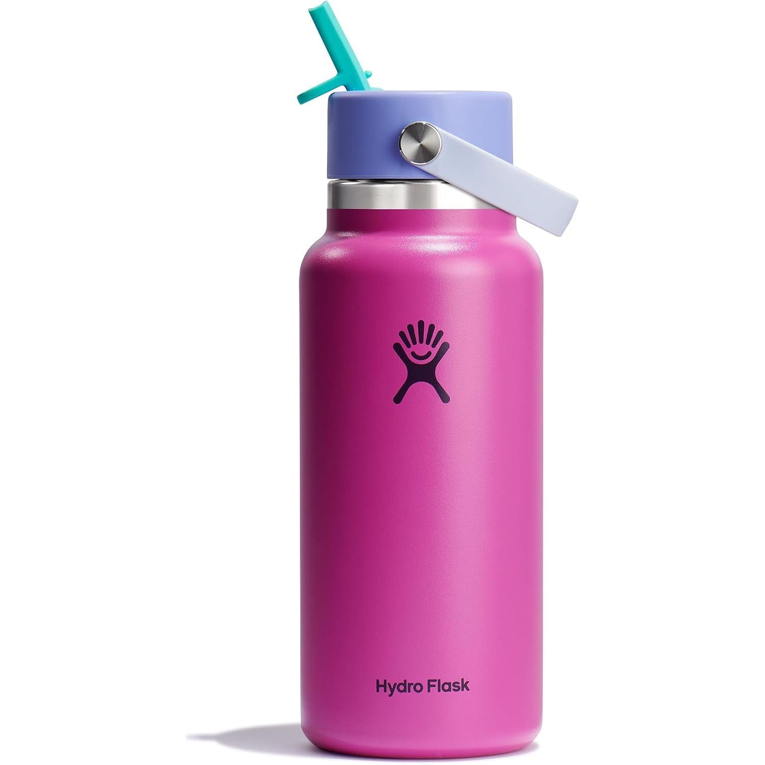 Hydro Flask Trinkflasche - Isolierter Edelstahl - Breiter Strohhalmdeckel, auslaufsicher, tropffrei in 32 Oz Fossil Brown