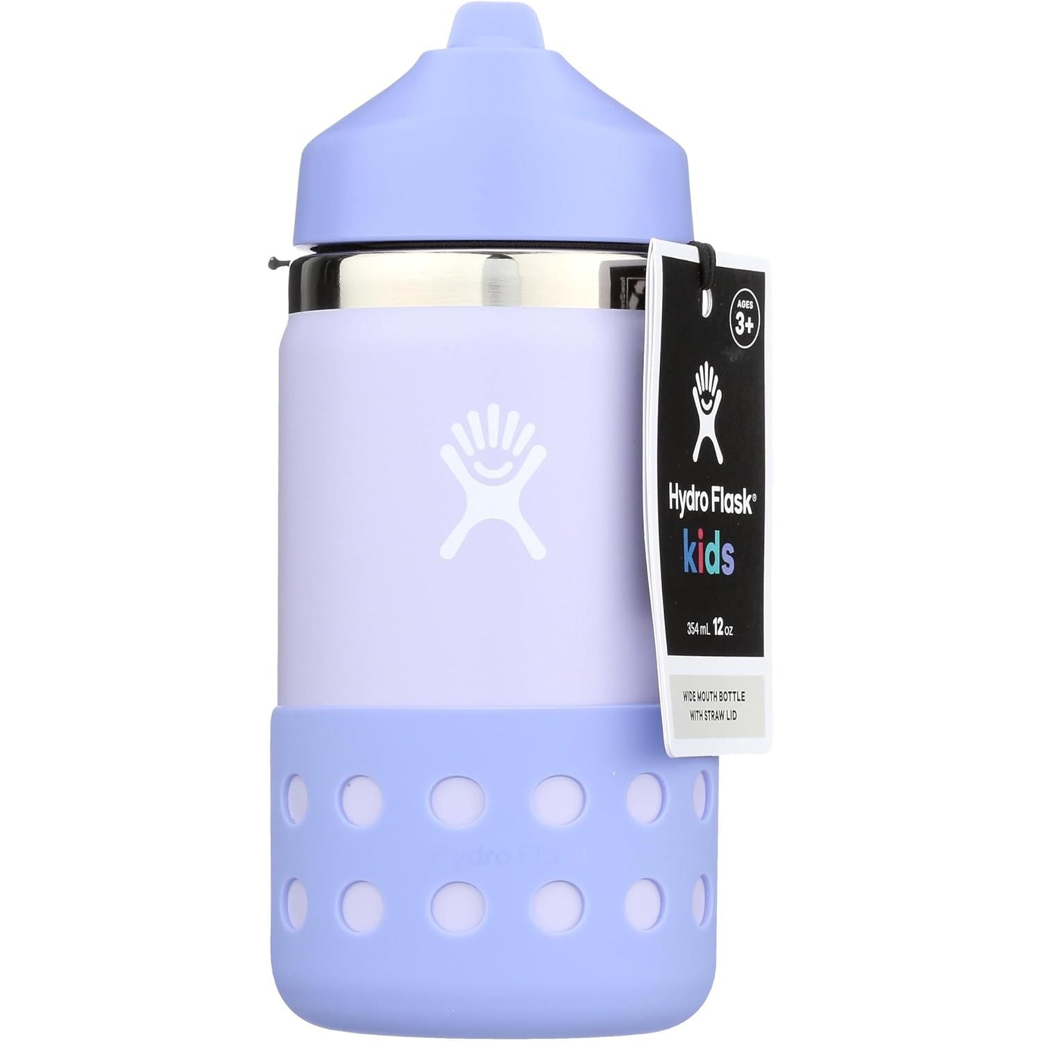 Hydro Flask Kinder-Trinkflasche für die Schule - Edelstahl und isoliert mit Strohhalmverschluss - 355 ml in Seaspray Blue