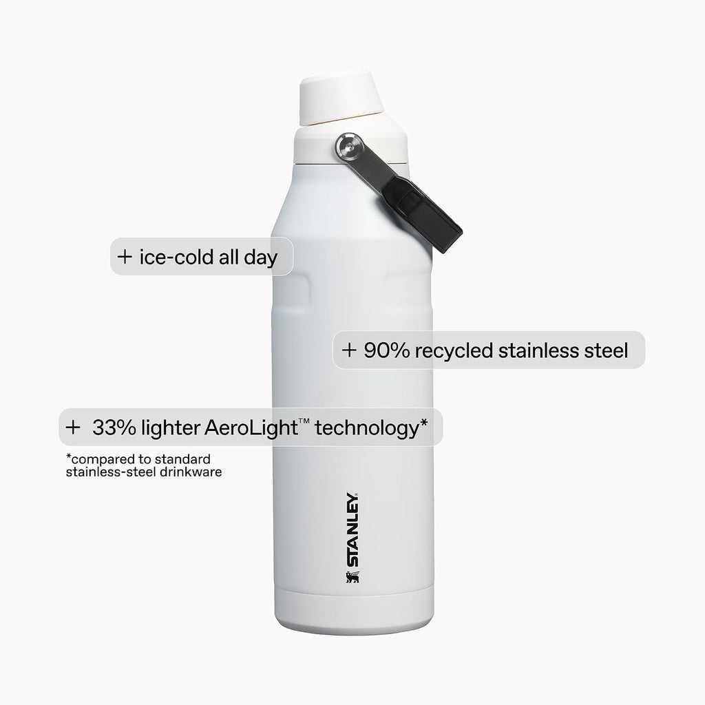 Stanley IceFlow Fast Flow Wasserflasche 1 L | Deckel mit schrägem Mundstück | Leicht und auslaufsicher für Reisen und Sport | Isolierter Edelstahl | BPA-frei | Twilight
