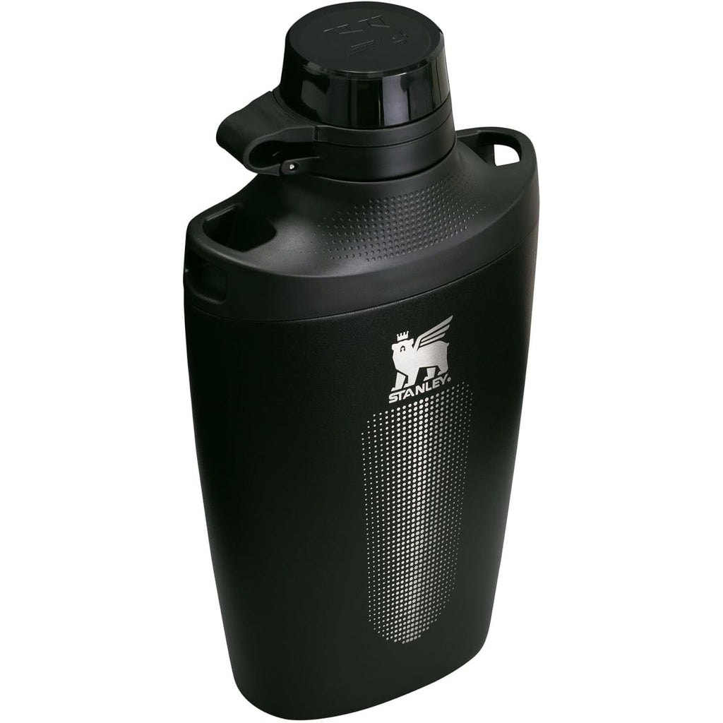 Stanley Cross Bottle 23 oz | Reise-Wasserflasche mit Jacquard-Riemen | Auslaufsicherer Tritan-Deckel mit abnehmbarem Strohhalm | Isolierter Edelstahl | BPA-frei | Schwarz