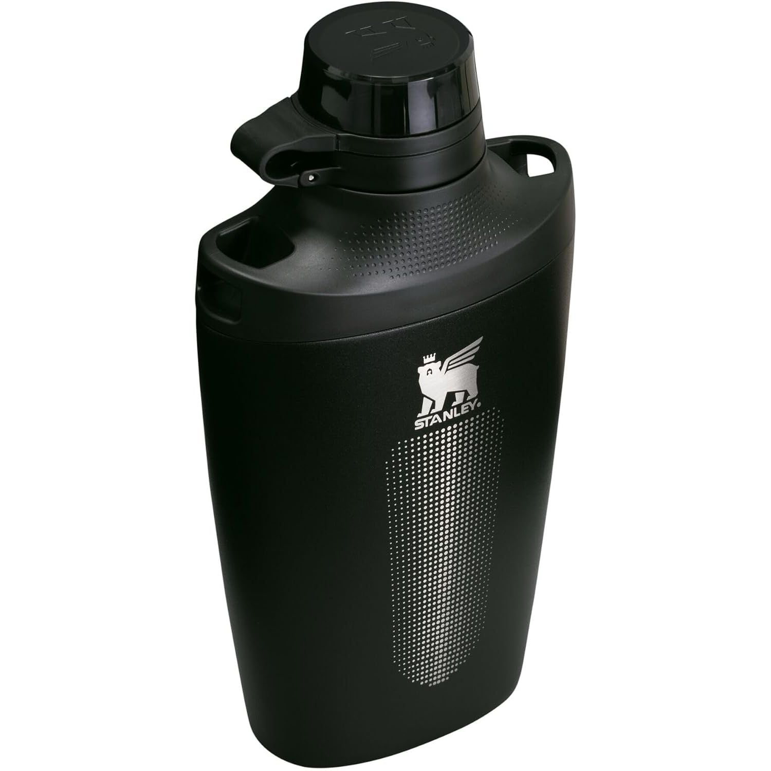 Stanley Cross Bottle 23 oz | Reise-Wasserflasche mit Jacquard-Riemen | Auslaufsicherer Tritan-Deckel mit abnehmbarem Strohhalm | Isolierter Edelstahl | BPA-frei | Schwarz