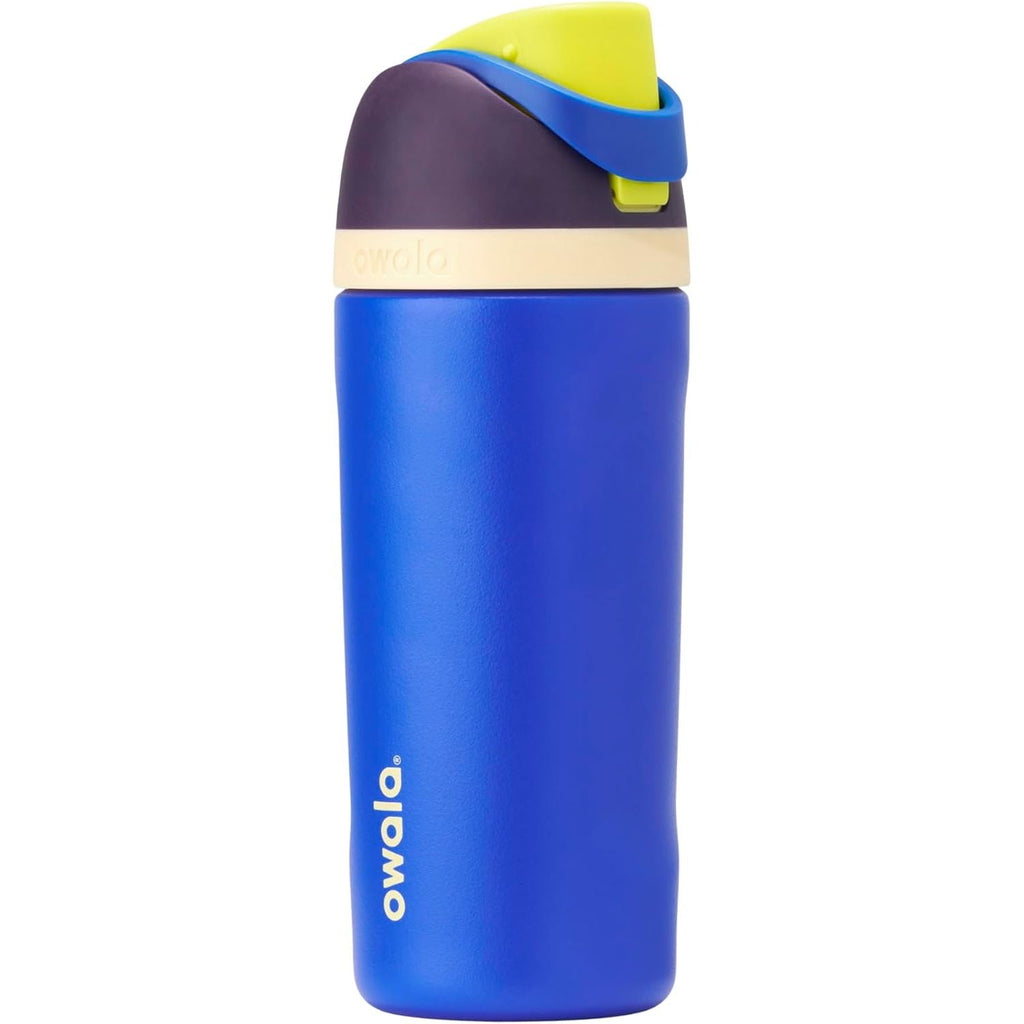 Owala FreeSip Isolierte Edelstahl-Wasserflasche mit Strohhalm für Sport und Reise, BPA-frei, 950 ml, Foggy Tide