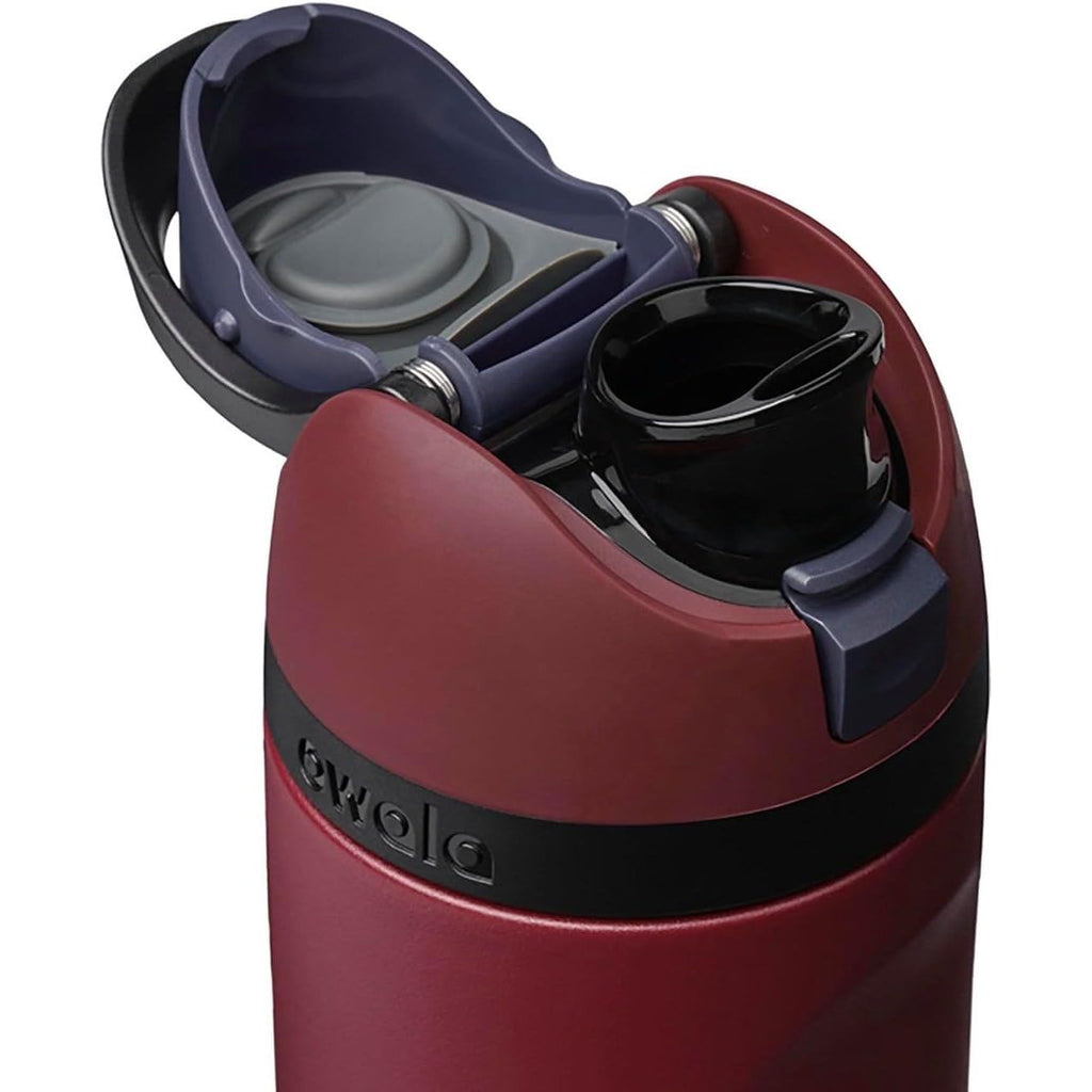 Owala Freesip Isolierte Edelstahl-Wasserflasche mit Strohhalm, Burgundy Bay, 710 ml