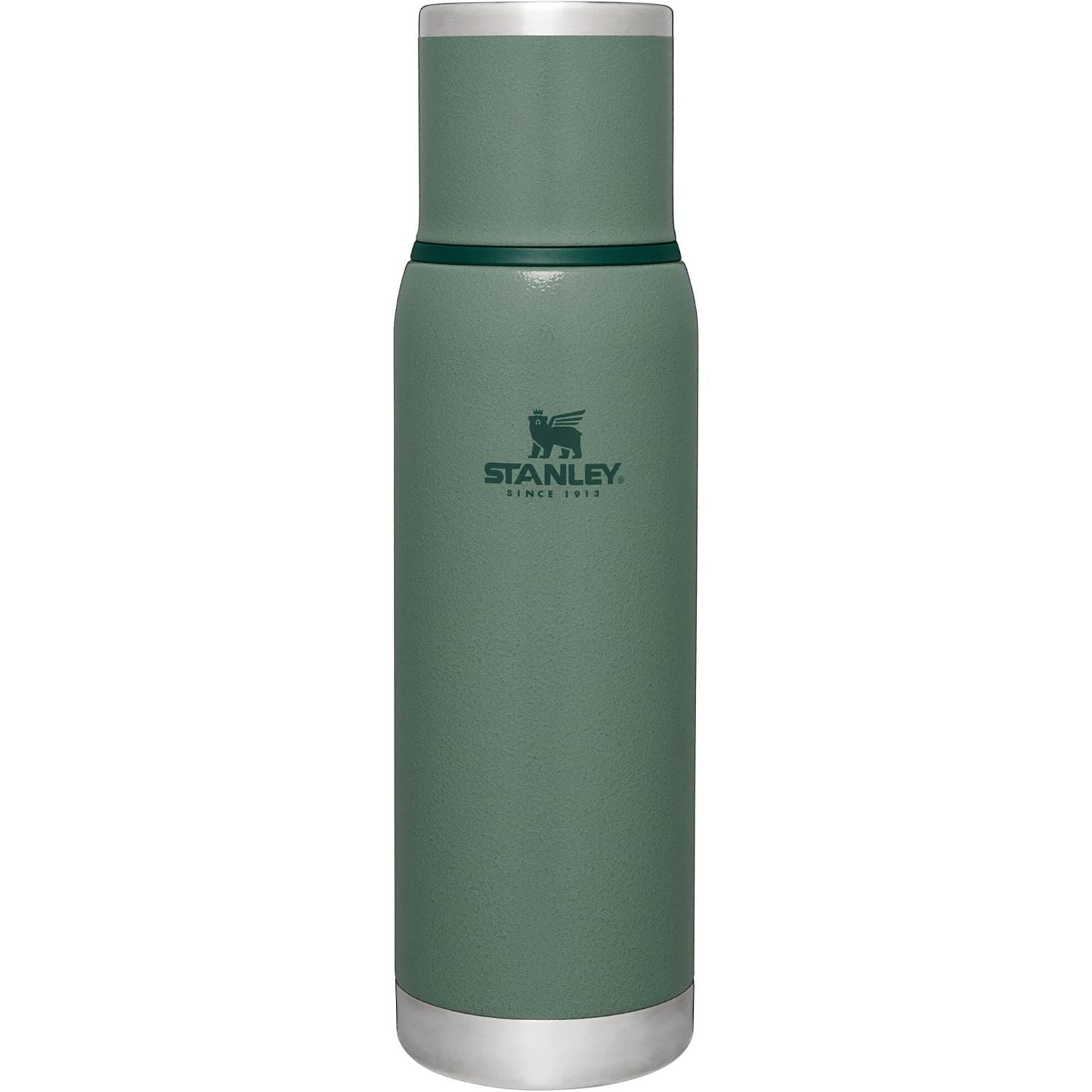 Stanley Adventure-To-Go Vakuumflasche 1,1 l | Weithals mit auslaufsicherem Tassendeckel | Hält Getränke heiß oder kalt | Kompakt für Reisen | Isolierte Edelstahl-Thermflasche | BPA-frei | Spring Green