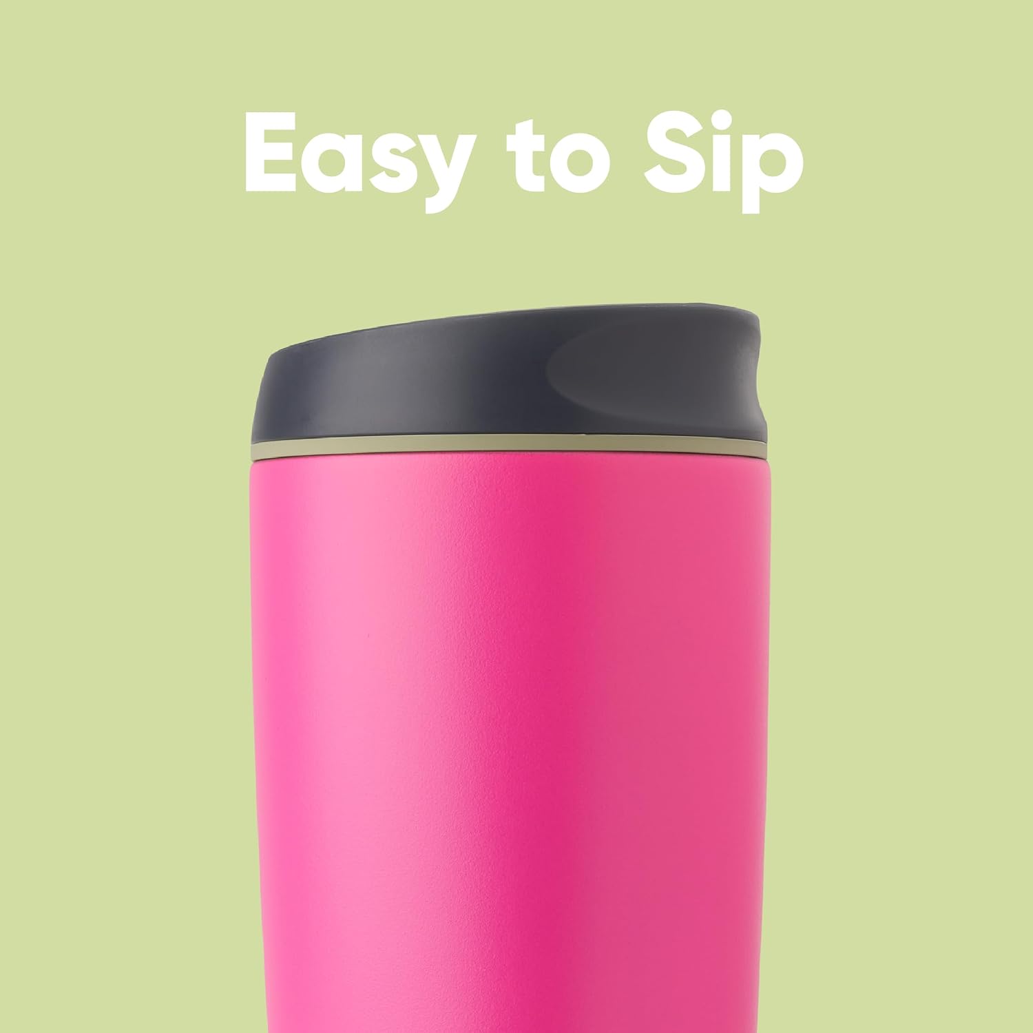 Owala SmoothSip Isolierter Edelstahl-Kaffeebecher, wiederverwendbarer Eiskaffeebecher, Heißkaffee-Reisebecher, BPA-frei, 590 ml, Pink (Watermelon Breeze)