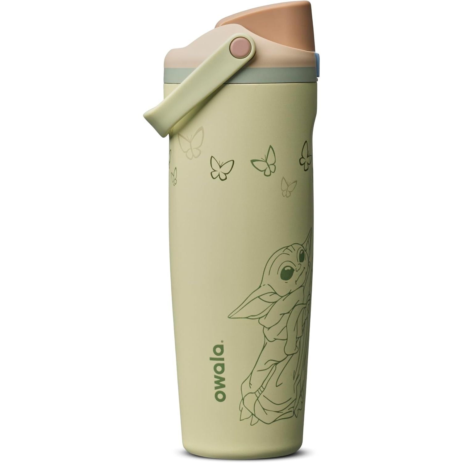 Owala Star Wars FreeSip Sway Isolierte Edelstahl-Trinkflasche mit Zwei-Wege-Ausguss, integriertem Strohhalm und Tragegriff, ideal für Reisen, Schule und Sport, 887 ml, BPA-frei, auslaufsicher, Darth Vader