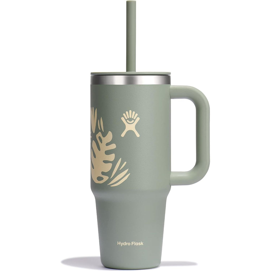 Hydro Flask Travel Tumbler mit Griff, Deckel und Trinkhalm – Isolierter Edelstahl, 40 Oz Trillium