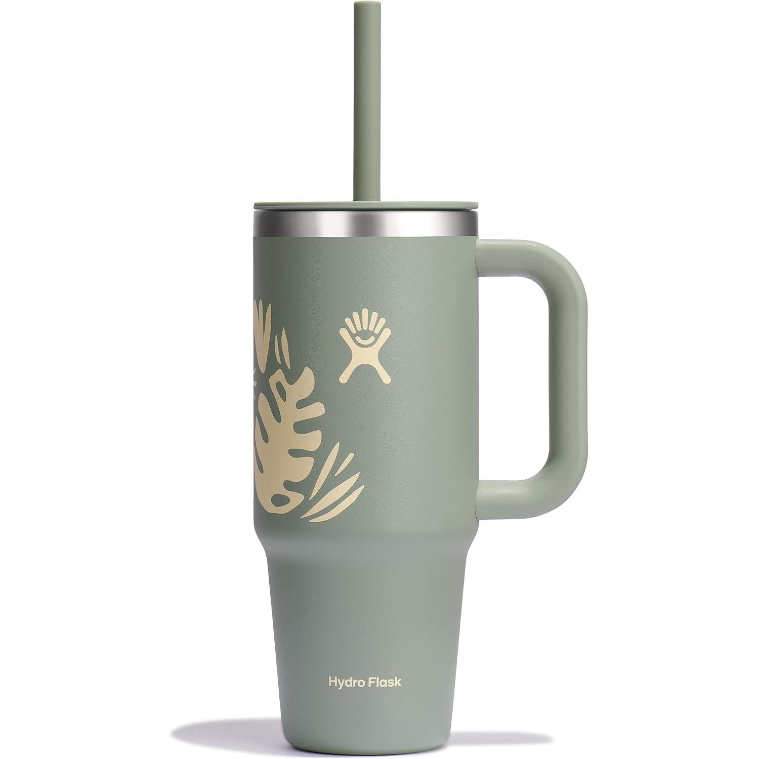 Hydro Flask Travel Tumbler mit Griff, Deckel und Trinkhalm – Isolierter Edelstahl, 40 Oz Trillium