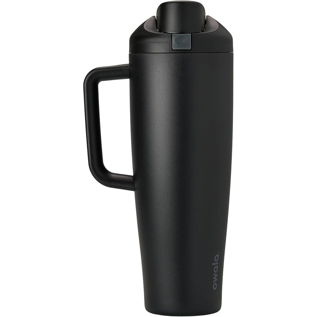 Owala FreeSip Tumbler Isolierte Edelstahl-Trinkflasche mit integriertem Strohhalm und seitlichem Griff, für Reisen, Arbeit, Schule und Sport, 40oz, BPA-frei, auslaufsicher, Angel Food Cake