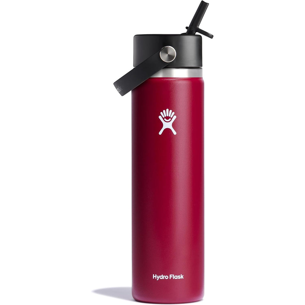 Hydro Flask Trinkflasche - Isolierter Edelstahl - Breiter Strohhalmdeckel, auslaufsicher, tropffrei in 32 Oz Fossil Brown