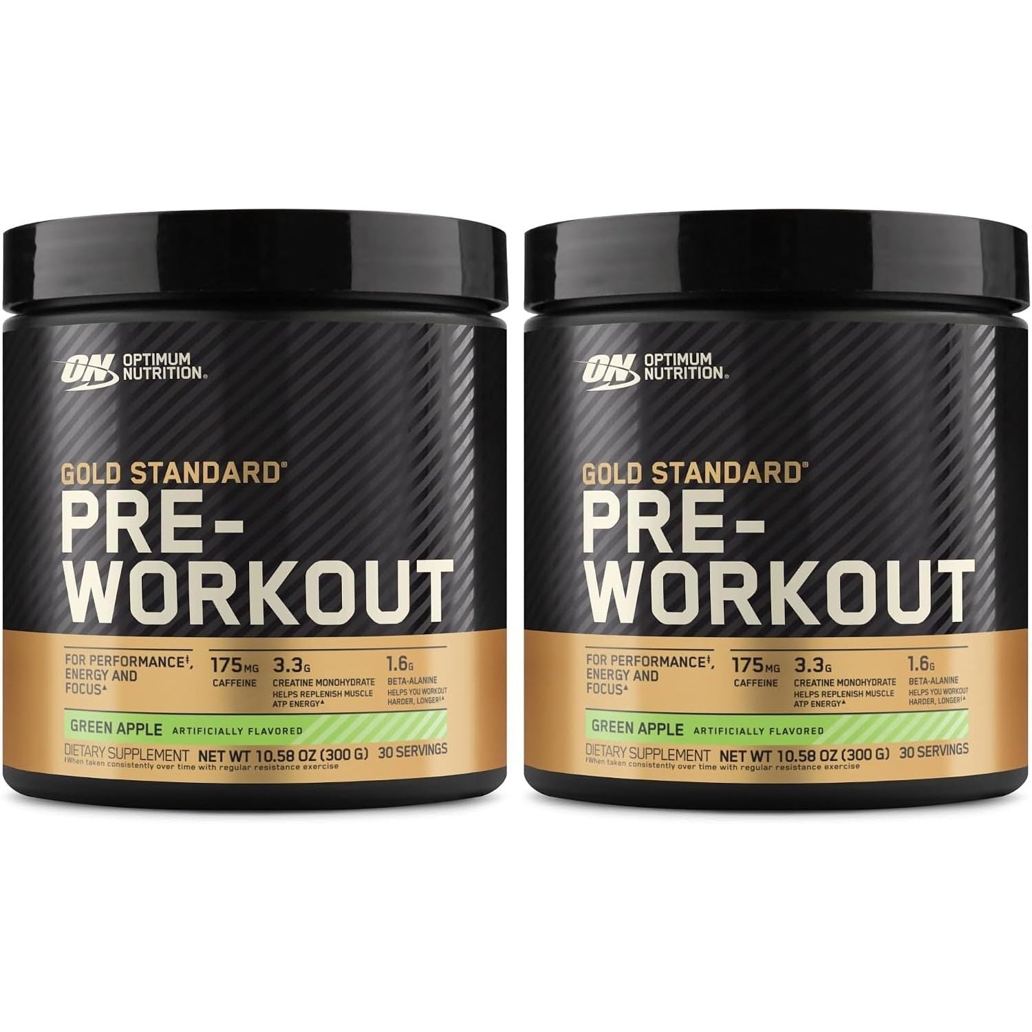 Optimum Nutrition Gold Standard Pre-Workout,Vitamin D for Immune Support,with Creatine,Beta-Alanine,and Caffeine for Energy,Keto Friendly,Watermelon Candy,30 Servings (Packaging May Vary),(Pack of 2)