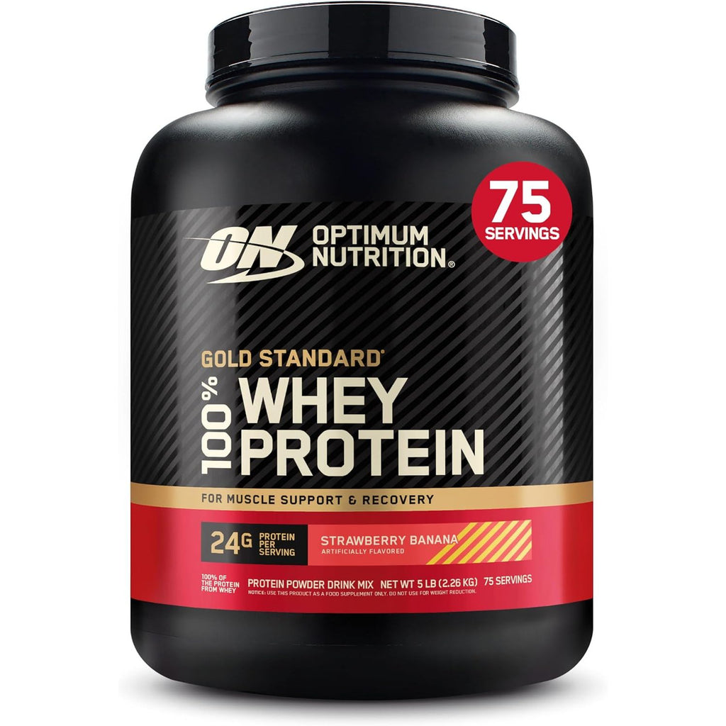 Optimum Nutrition Gold Standard 100% Whey Protein Powder, Vanilla Ice Cream, 2 Pound (Packaging May Vary) (Pack of 6)