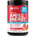 Optimum Nutrition Amino Energy Powder Plus Focus, with BCAA, Electrolytes, and Caffeine, Juicy Strawberry, 30 Servings (Packaging May Vary)