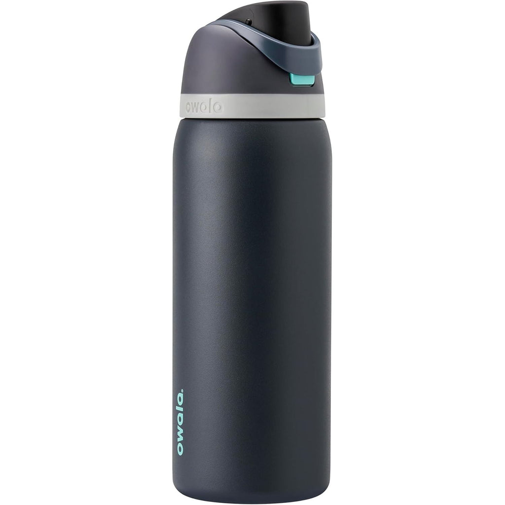 Owala FreeSip Isolierte Edelstahl-Wasserflasche mit Strohhalm für Sport und Reise, BPA-frei, 950 ml, Foggy Tide