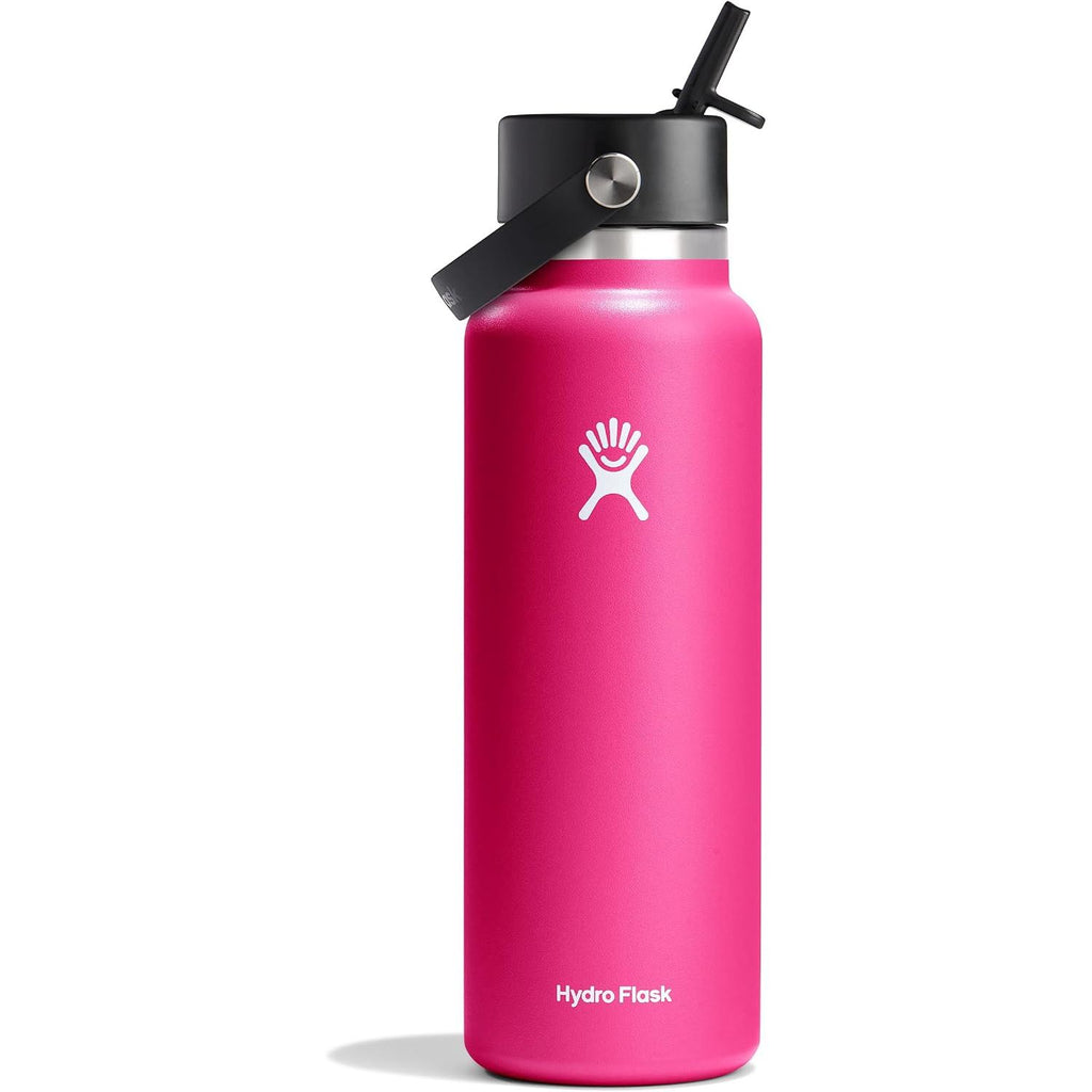 Hydro Flask Trinkflasche - Isolierter Edelstahl - Breiter Strohhalmdeckel, auslaufsicher, tropffrei in 32 Oz Fossil Brown