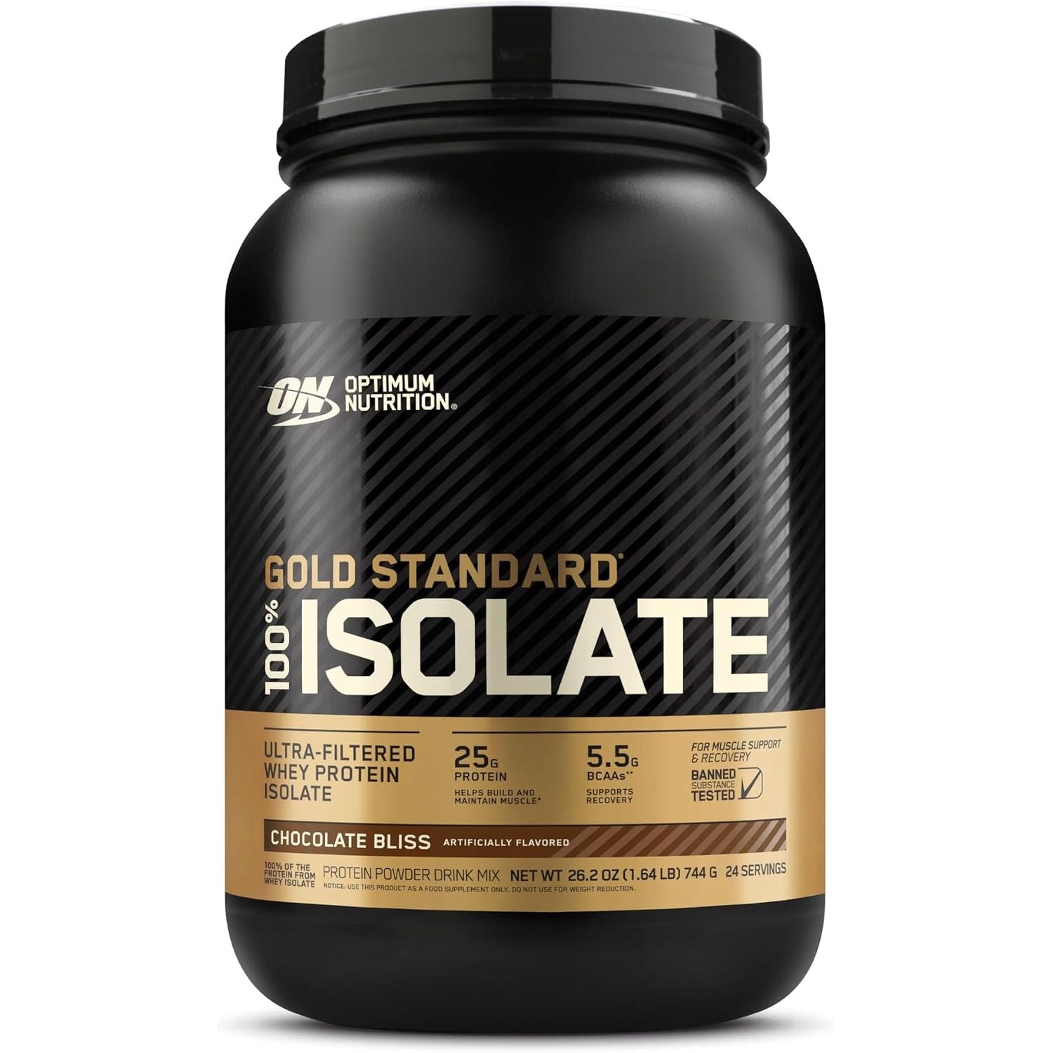 Optimum Nutrition Gold Standard 100% Isolate, Protein Powder, Chocolate Bliss, 3 Pounds, 44 Servings. Whey Protein Isolate (Packaging May Vary) (Pack of 4)