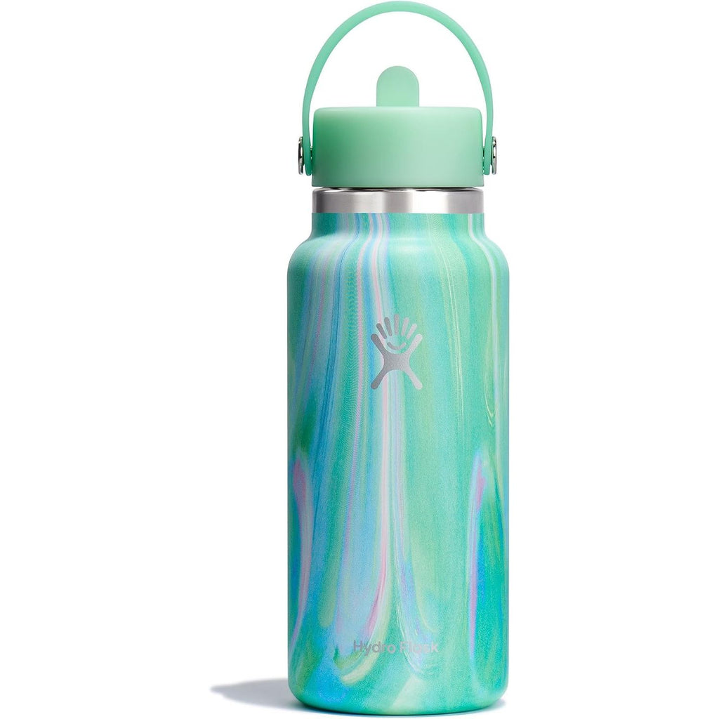 Hydro Flask Trinkflasche - Isolierter Edelstahl - Breiter Strohhalmdeckel, auslaufsicher, tropffrei in 32 Oz Fossil Brown