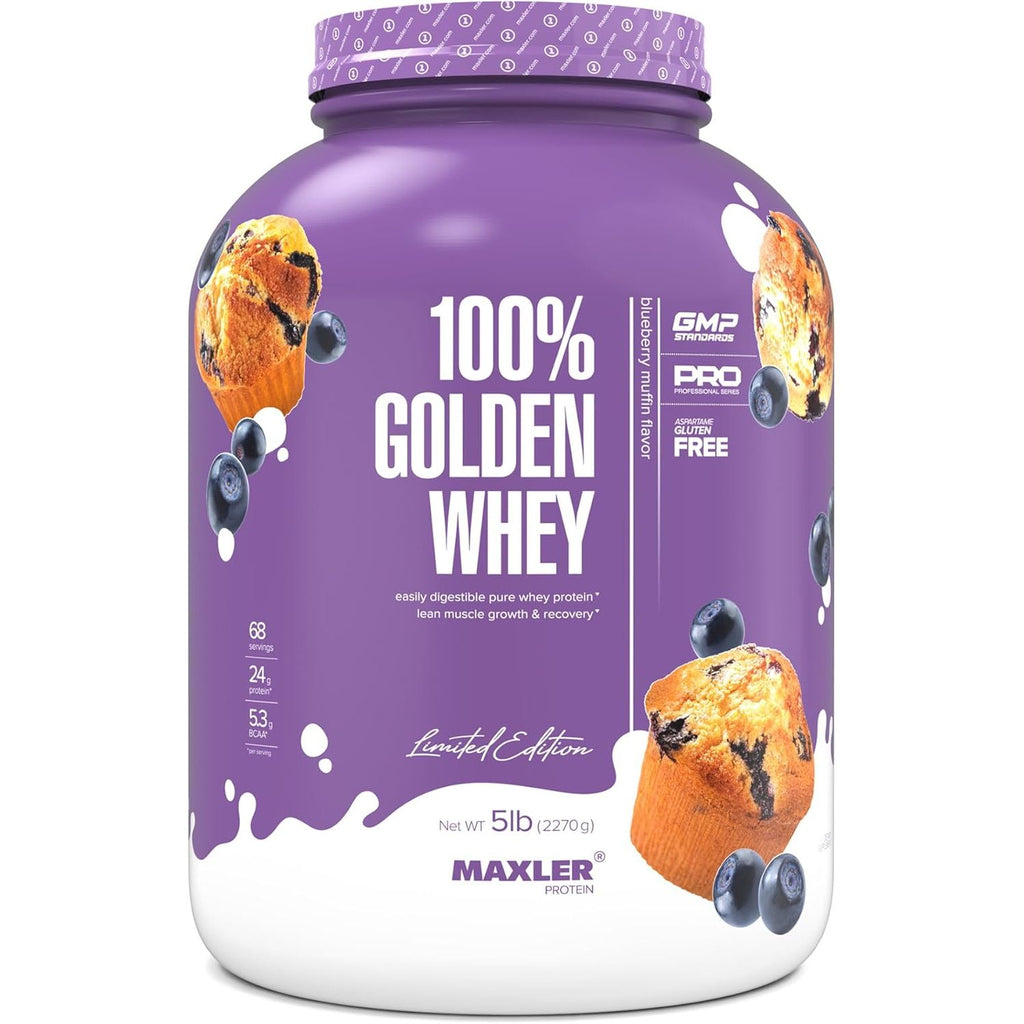 Maxler 100% Golden Whey Protein - 23g of Protein per Serving - Whey Protein Powder for Pre Post Workout - Fast-Absorbing Whey Concentrate, Isolate & Hydrolysate Blend - Cappuccino 5 lb
