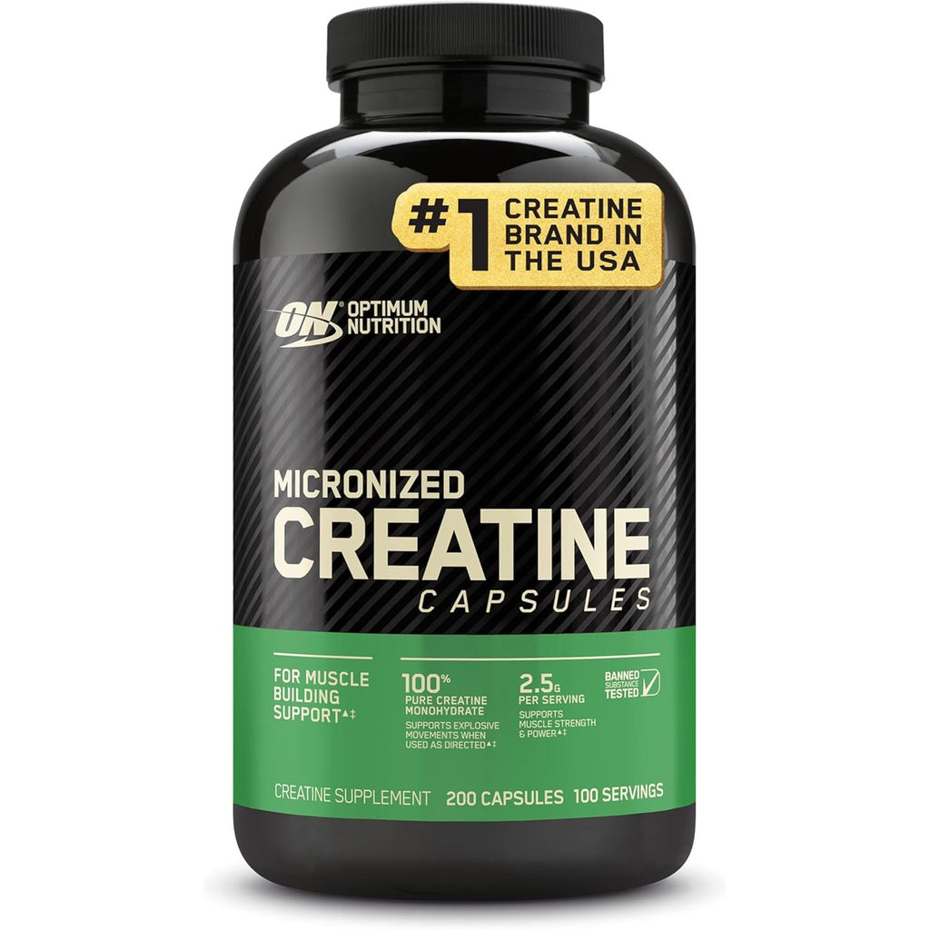 Optimum Nutrition Creatine, Micronized Creatine Monohydrate Powder, Supports Strength & Recovery, Banned Substance Tested, Unflavored, 5g per Serving, 60 Servings