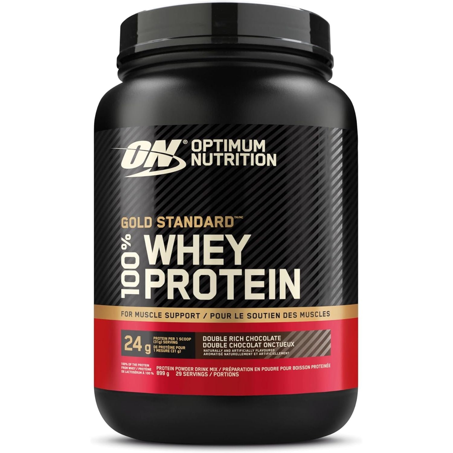 Optimum Nutrition Gold Standard 100% Whey Protein Powder, Double Rich Chocolate 1.98 Pound (Packaging May Vary) (Pack of 6)