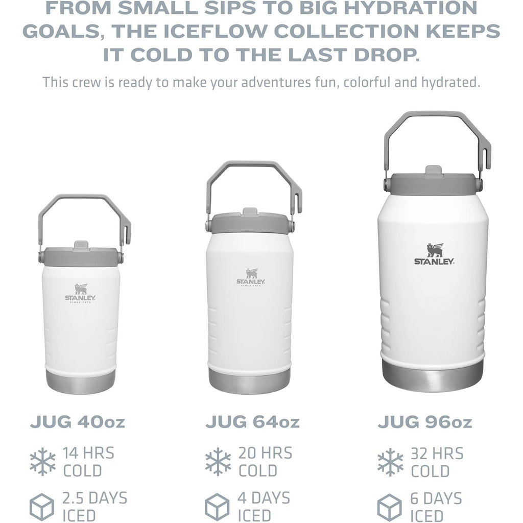 Stanley IceFlow Flip Straw Kanne mit Griff 1,2 Liter | Drehverschluss und hochklappbarer Strohhalm | Auslaufsicher für Reisen und Sport | Isolierter Edelstahl | BPA-frei | Rosenquarz