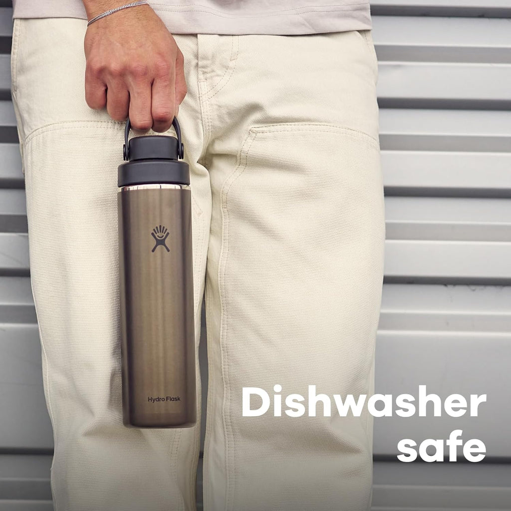 Hydro Flask Lightweight Wide Flex Chug Cap - Isolierte Edelstahl-Wasserflasche 16 Oz Obsidian