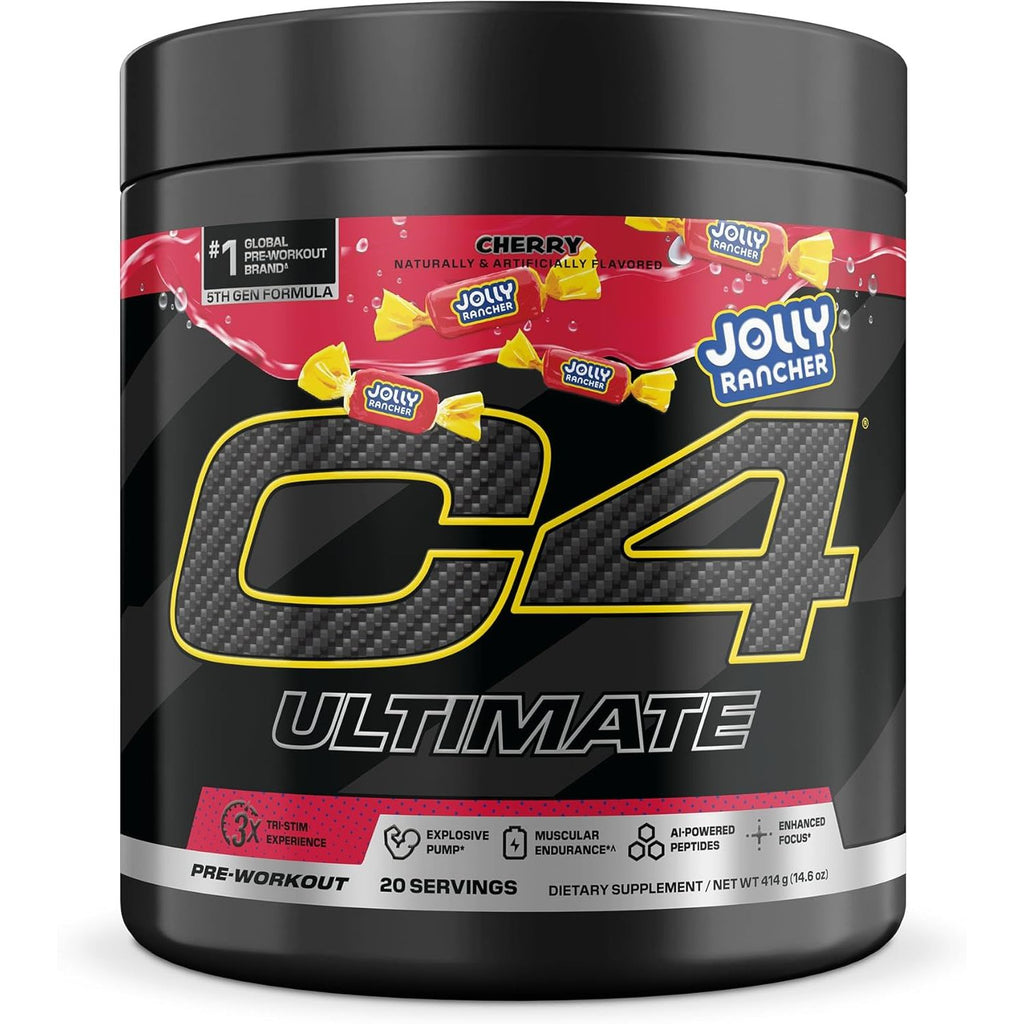 C4 Ultimate Pre Workout Powder Watermelon - Sugar Free Preworkout Energy Supplement for Men & Women - 300mg Caffeine + 3.2g Beta Alanine + 2 Patented Creatines - 20 Servings