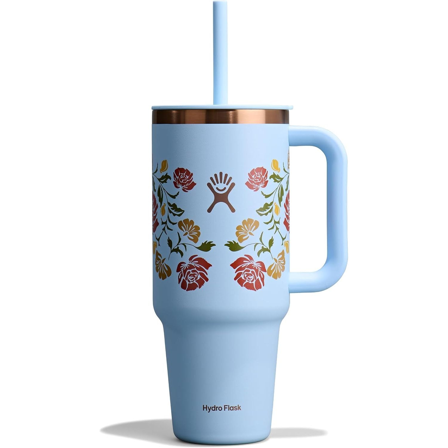 Hydro Flask Travel Tumbler mit Griff, Deckel und Trinkhalm – Isolierter Edelstahl, 40 Oz Trillium