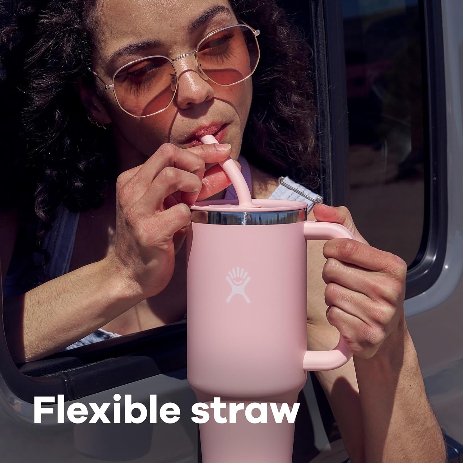 Hydro Flask Travel Tumbler mit Griff, Deckel und Trinkhalm – Isolierter Edelstahl, 40 Oz Trillium