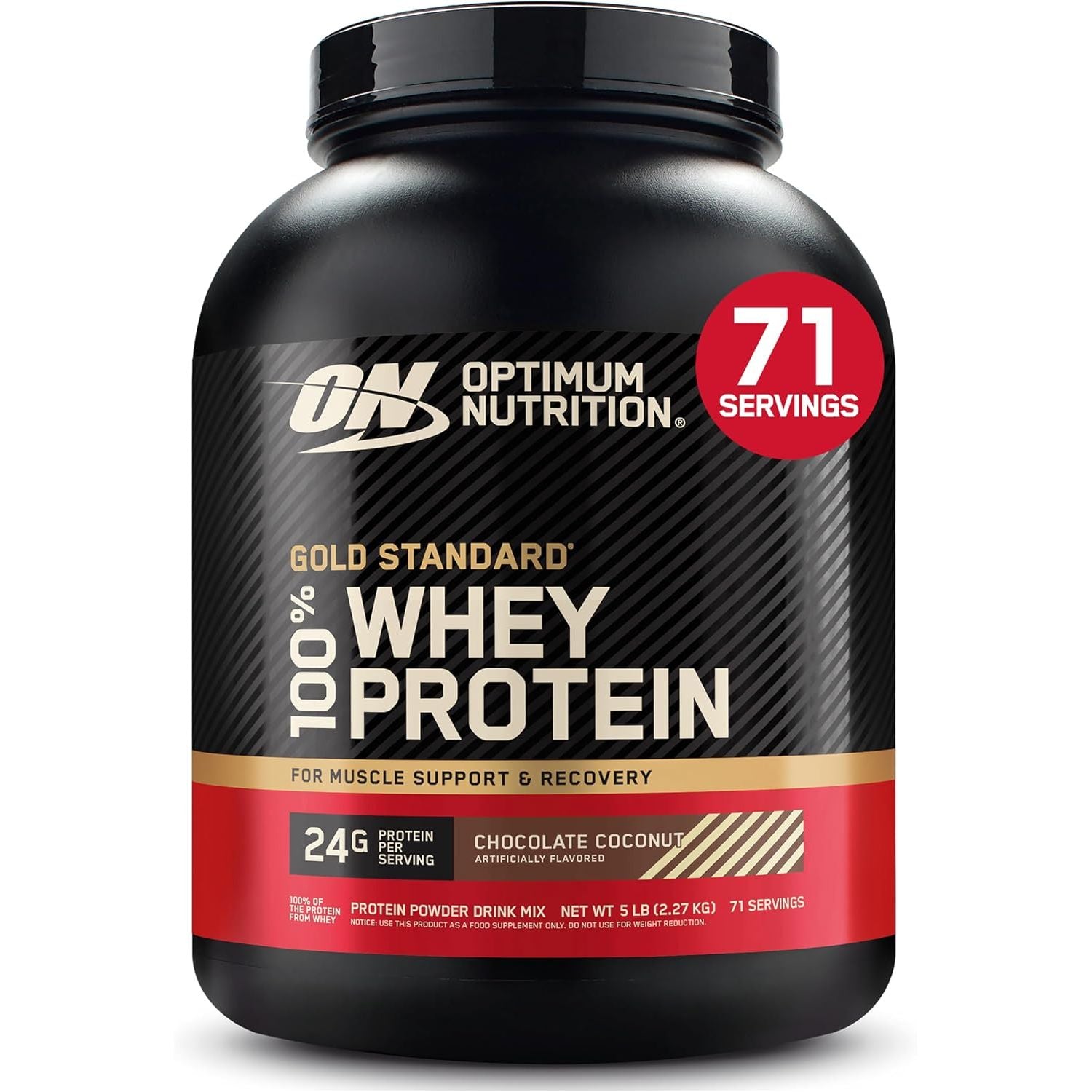 Optimum Nutrition Gold Standard 100% Whey Protein Powder, Double Rich Chocolate 1.98 Pound (Packaging May Vary) (Pack of 6)