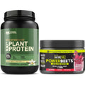 Optimum Nutrition Gold Standard 100% Plant Based Protein Powder, Creamy Vanilla, 20 Servings + Healthy Delights Nature Fuel Power Beets Powder, Acai Berry Pomegranate, 30 Servings (Packaging May Vary)