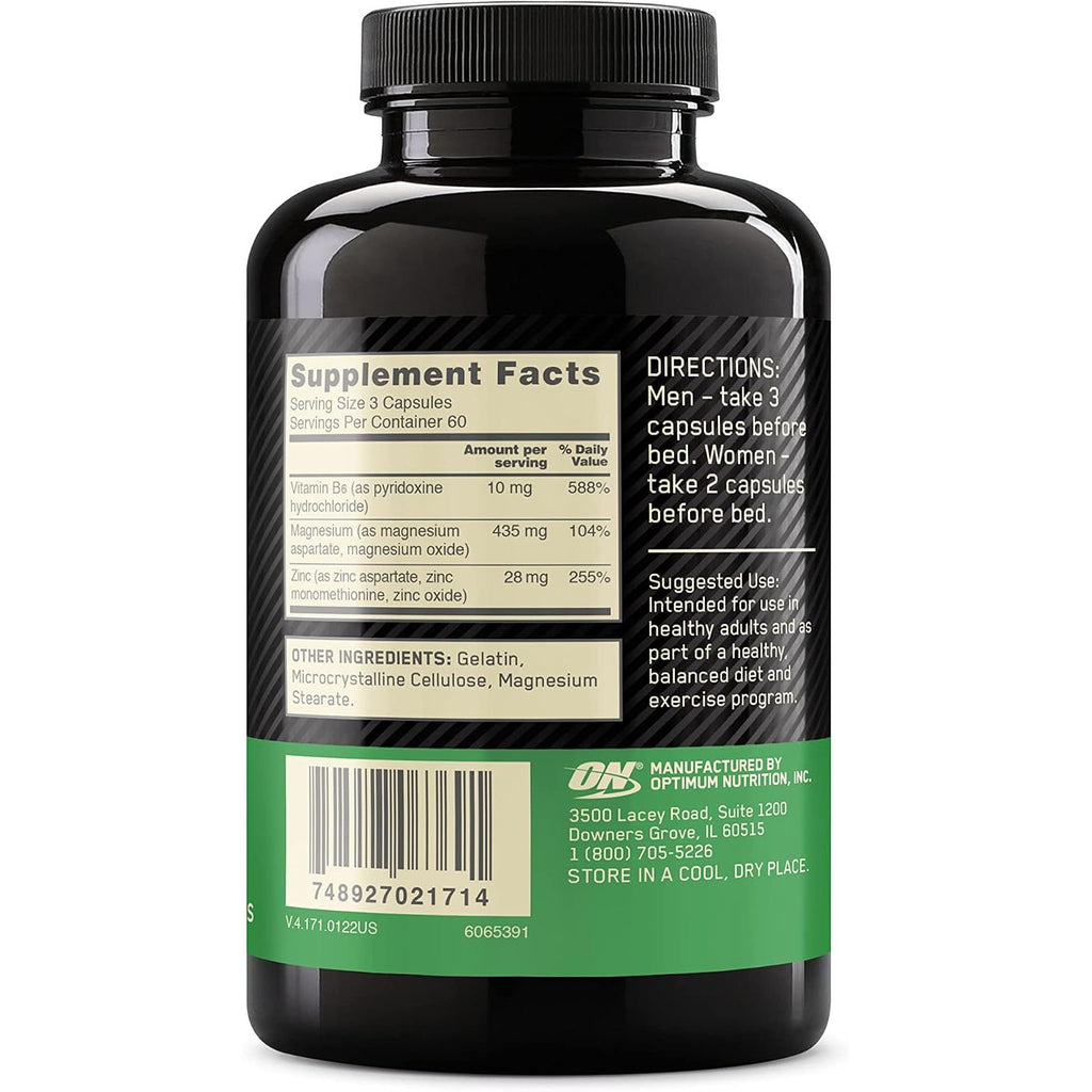 Optimum Nutrition Muscle Recovery and Endurance Supplement for Men and Women,Zinc-and Magnesium Supplement,180 Count (Pack of 2)