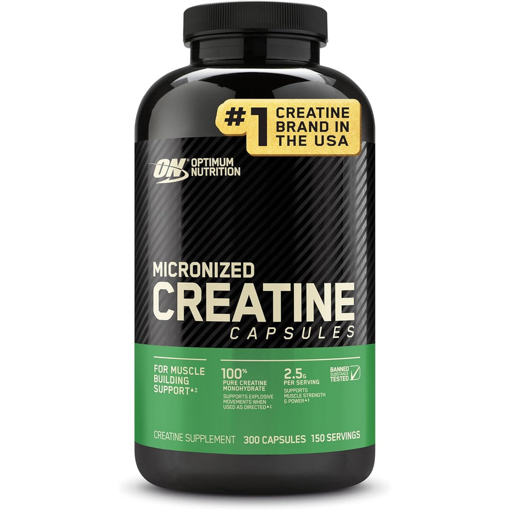 Optimum Nutrition Creatine, Micronized Creatine Monohydrate Powder, Supports Strength & Recovery, Banned Substance Tested, Unflavored, 5g per Serving, 60 Servings