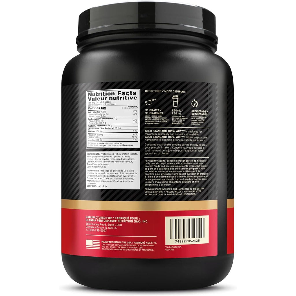Optimum Nutrition Gold Standard 100% Whey Protein Powder, Double Rich Chocolate 1.98 Pound (Packaging May Vary) (Pack of 6)