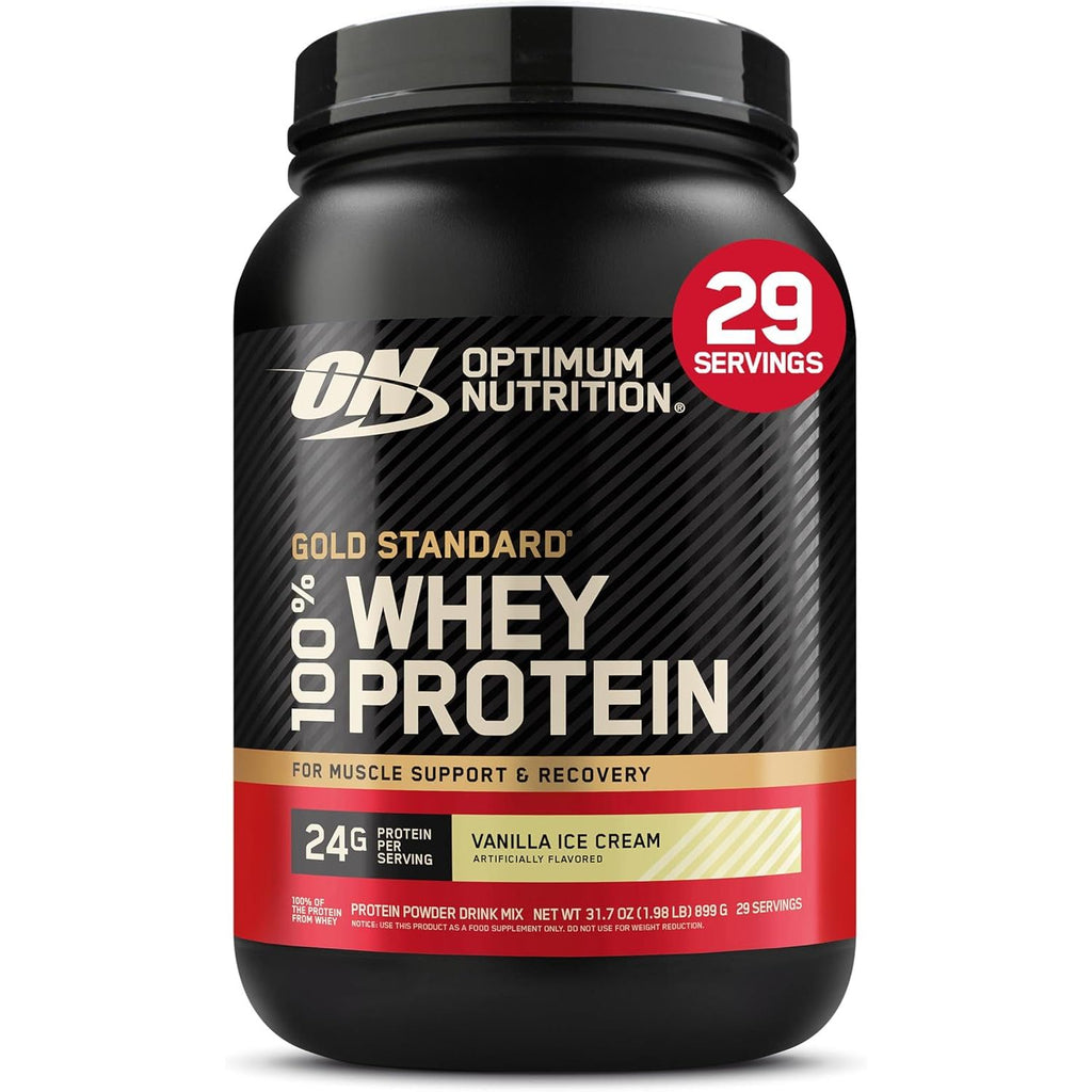 Optimum Nutrition Gold Standard 100% Whey Protein Powder, Vanilla Ice Cream, 2 Pound (Packaging May Vary) (Pack of 6)