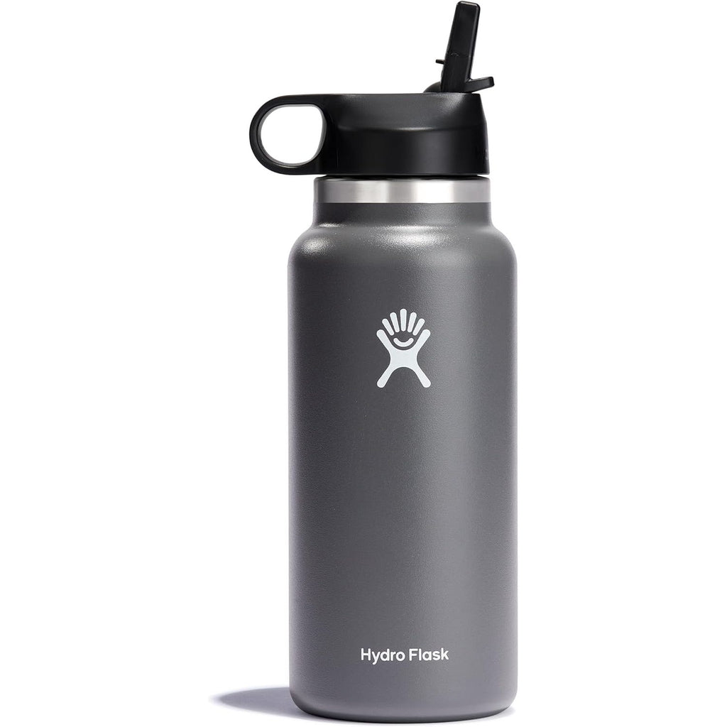 Hydro Flask Trinkflasche - Isolierter Edelstahl - Breiter Strohhalmdeckel, auslaufsicher, tropffrei in 32 Oz Fossil Brown