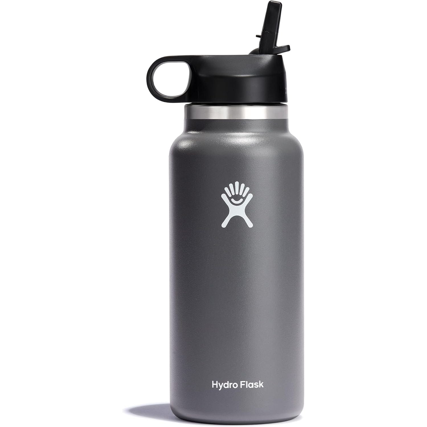 Hydro Flask Trinkflasche - Isolierter Edelstahl - Breiter Strohhalmdeckel, auslaufsicher, tropffrei in 32 Oz Fossil Brown