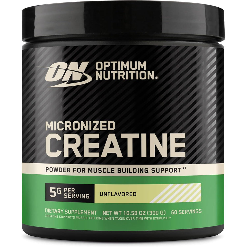 Optimum Nutrition Creatine, Micronized Creatine Monohydrate Powder, Supports Strength & Recovery, Banned Substance Tested, Unflavored, 5g per Serving, 60 Servings