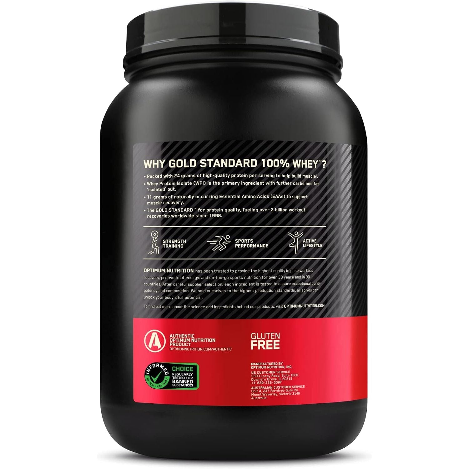 Optimum Nutrition Gold Standard 100% Whey Protein Powder, Vanilla Ice Cream, 2 Pound (Packaging May Vary) (Pack of 6)