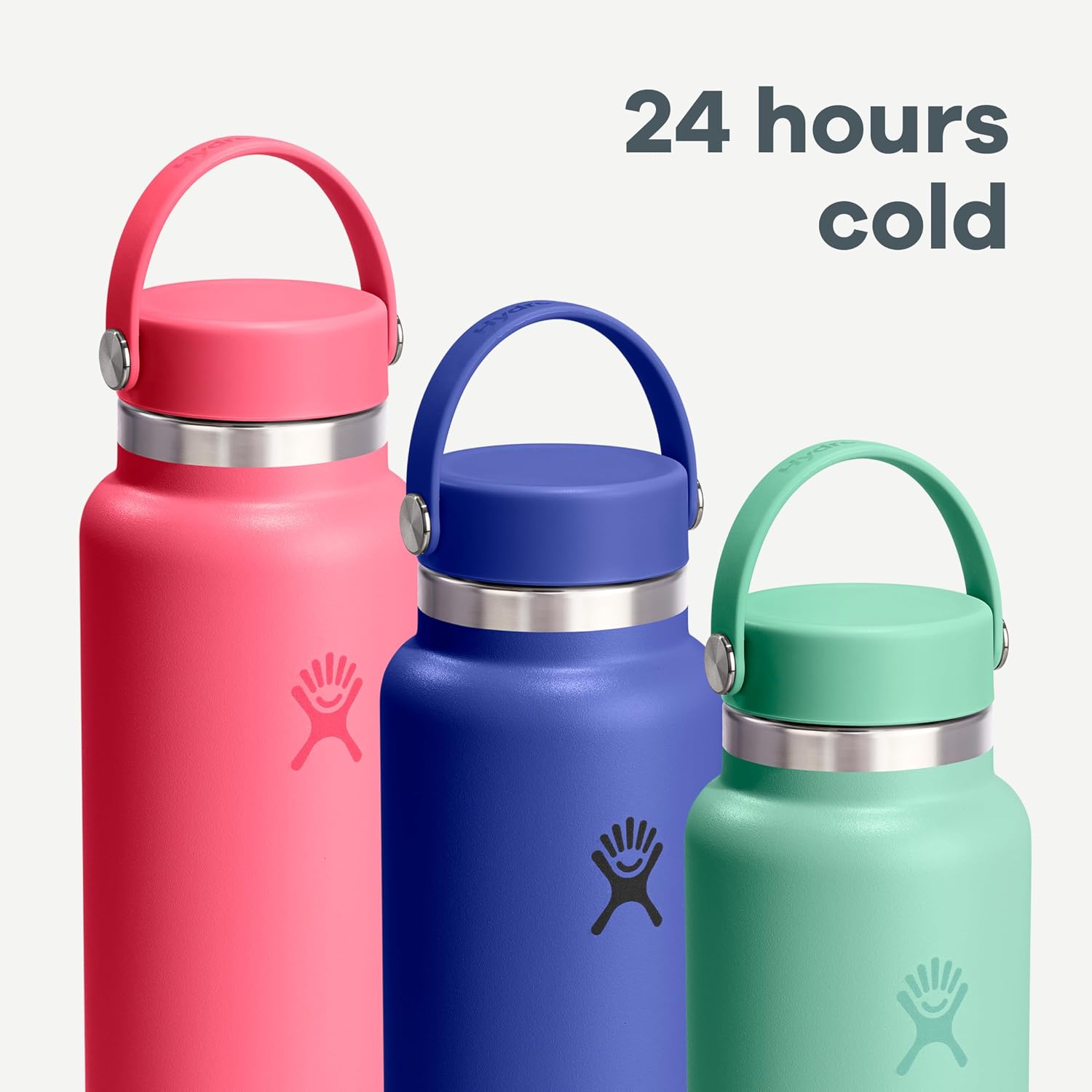 Hydro Flask Wasserflasche – isolierter Edelstahl – Weithals-Flex-Deckel, auslaufsicher, tropffrei und wiederbefüllbar, 590 ml Harbor Blue