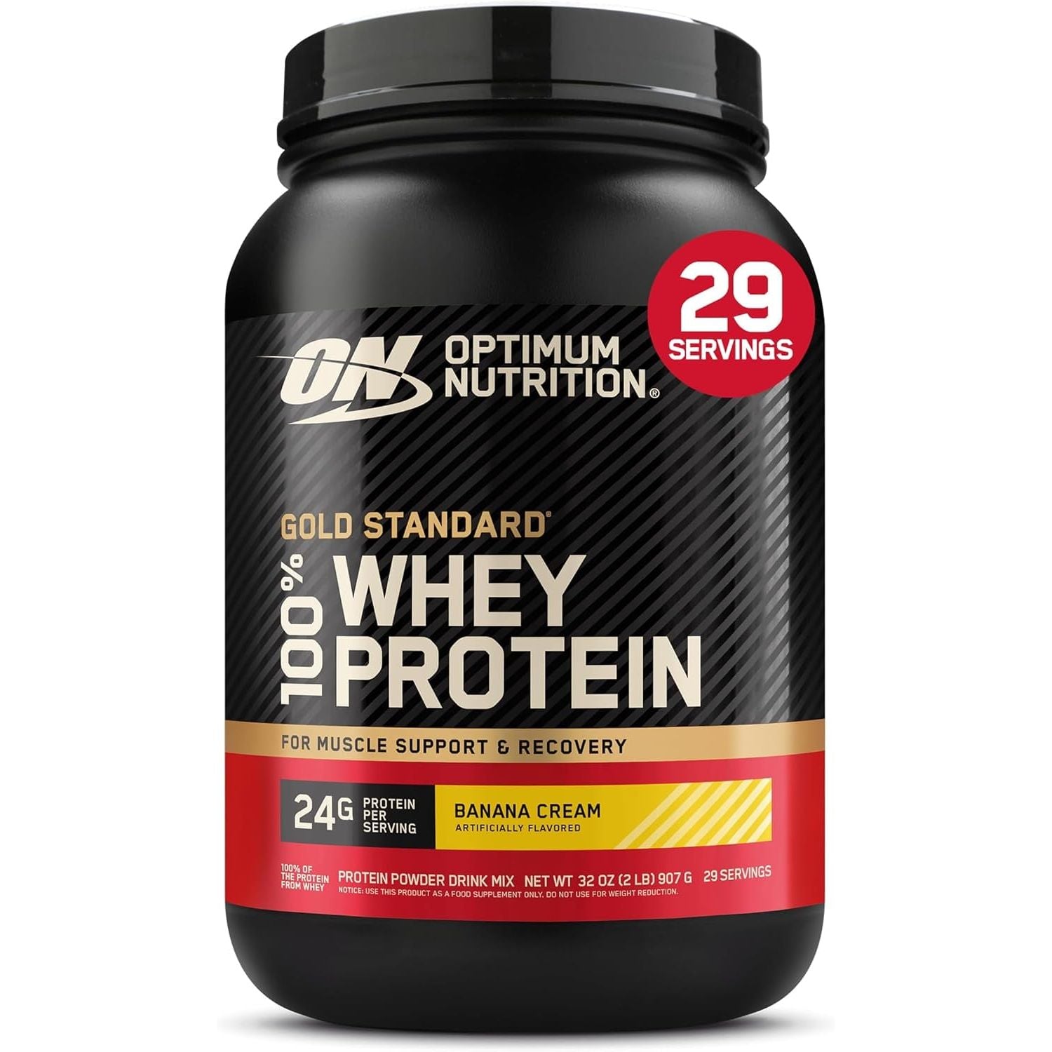 Optimum Nutrition Gold Standard 100% Whey Protein Powder, Vanilla Ice Cream, 2 Pound (Packaging May Vary) (Pack of 6)