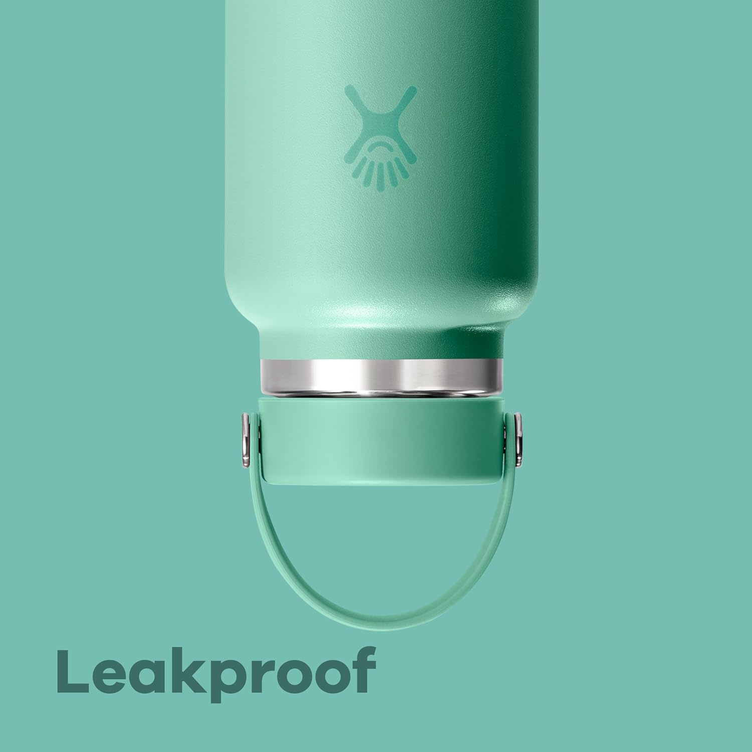Hydro Flask Wasserflasche – isolierter Edelstahl – Weithals-Flex-Deckel, auslaufsicher, tropffrei und wiederbefüllbar, 590 ml Harbor Blue