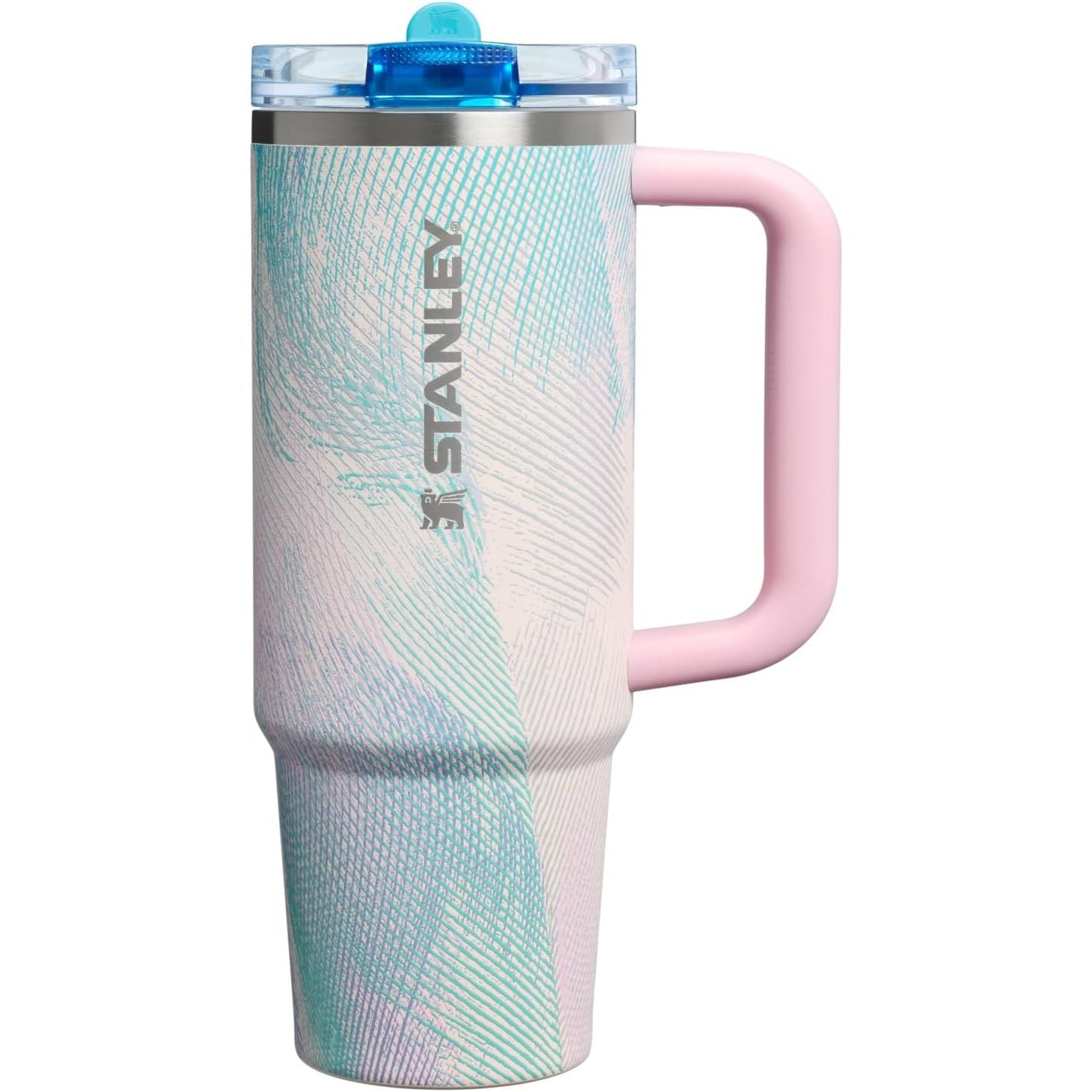 STANLEY Quencher ProTour Flip Straw Tumbler mit auslaufsicherem Deckel 1,2 Liter | Integrierter Strohhalm und Griff | Passt in Becherhalter für Reisen | Isolierter Edelstahlbecher | BPA-frei | Rosenquarz