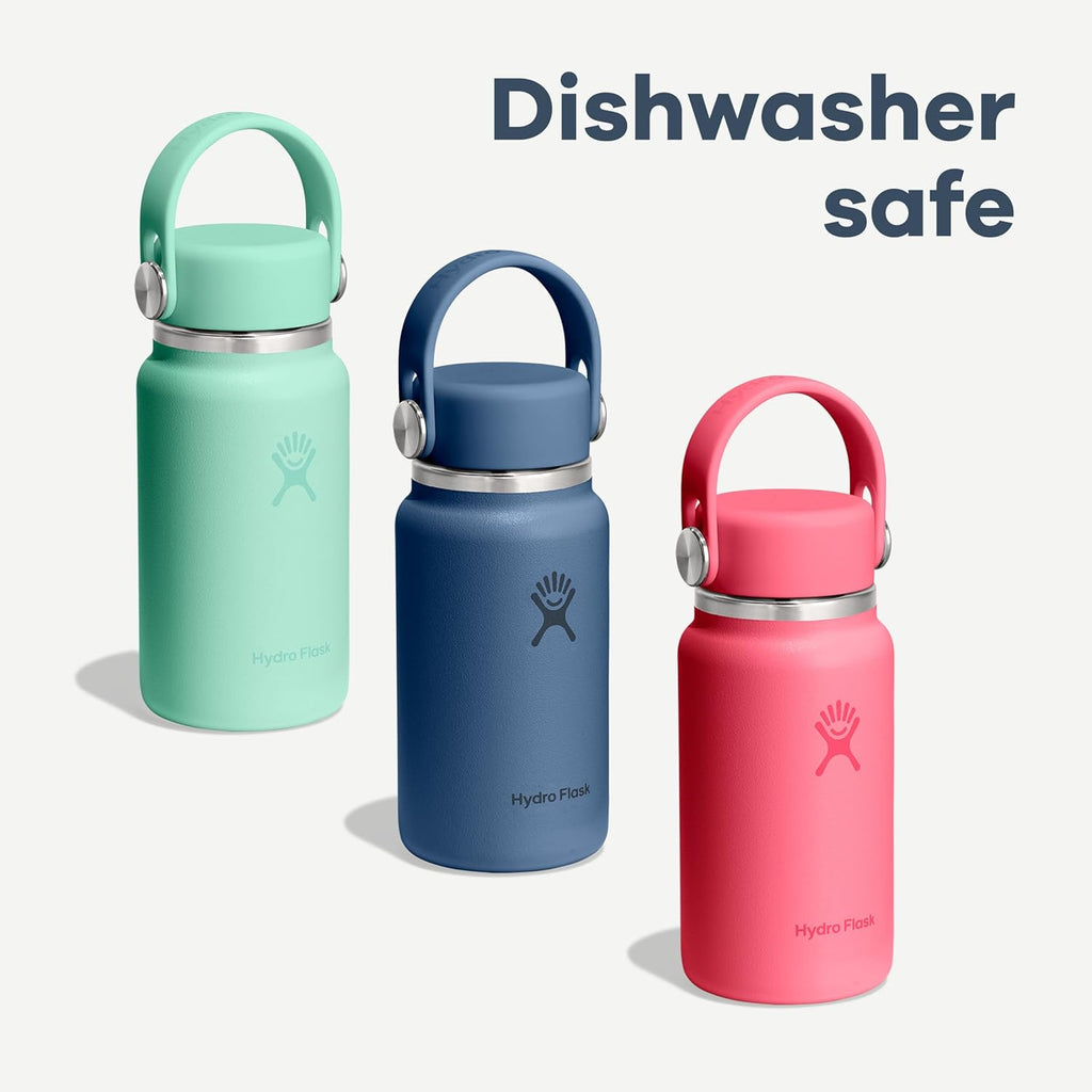 Hydro Flask Micro Bottle – Isolierte, auslaufsichere Mini-Flasche für Handtasche oder Hosentasche in 198 ml Agave Green